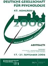 Buchcover Kongress der Deutschen Gesellschaft für Psychologie (45.)