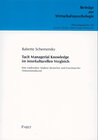Buchcover Tacit Managerial Knowledge im interkulturellen Vergleich
