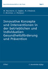 Buchcover Innovative Konzepte und Interventionen in der betrieblichen und individuellen Gesundheitsförderung und Prävention