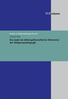 Buchcover Das Spiel als bildungstheoretische Dimension der Religionspädagogik