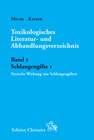 Buchcover Toxikologisches Literatur- und Abhandlungsverzeichnis Band 1 Schlangengifte 1