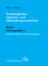 Buchcover Toxikologisches Literatur- und Abhandlungsverzeichnis Band 3. Schlangengifte 3