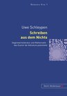 Buchcover Schreiben aus dem Nichts