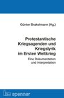 Buchcover Protestantische Kriegsagenden und Kriegslyrik im Ersten Weltkrieg