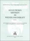 Buchcover Hugo Wolfs Kritiken im Wiener Salonblatt