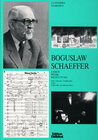 Buchcover Boguslaw Schaeffer