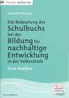 Buchcover Die Bedeutung des Schulbuchs bei der Bildung für nachhaltige Entwicklung in der Volksschule