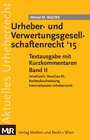 Buchcover Urheber- und Verwertungsgesellschaftenrecht '15