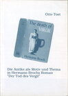 Buchcover Die Antike als Motiv und Thema in Hermann Brochs Roman "Der Tod des Vergil"
