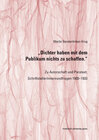 Buchcover "Dichter haben mit dem Publikum nichts zu schaffen". Zu Autorschaft und Paratext.