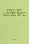 Buchcover Festschrift Gerhard Pferschy zum 70. Geburtstag