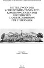 Buchcover Mitteilungen der Korrespondentinnen und Korrespondenten der Historischen Landeskommission für Steiermark