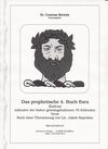 Buchcover Das prophetische 4. Buch Esra (Esdras) inklusive der bisher geheimgehaltenen 48 fehlenden Verse. Nach einer Übersetzung 