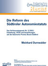 Buchcover Die Reform des Südtiroler Autonomiestatuts