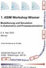 Buchcover 1. ASIM Workshop Wismar - Modellierung und Simulation in Automotive und Prozessautomation