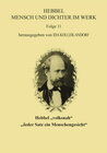 Buchcover Hebbel „volksnah“ – „Jeder Satz ein Menschengesicht“