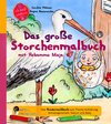 Buchcover Das große Storchenmalbuch mit Hebamme Maja - Das Kindersachbuch zum Thema Aufklärung, Schwangerschaft, Geburt und Baby