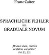 Buchcover Sprachliche Fehler im Graduale Novum