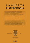 Buchcover Analecta Cisterciensia 61 (2011)