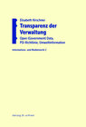 Buchcover Transparenz der Verwaltung