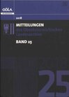 Buchcover Mitteilungen des oberösterreichischen Landesarchivs / Mitteilungen des Oberösterreichischen Landesarchivs, Band 25