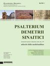 Buchcover Psalterium Demetrii Sinaitici 1