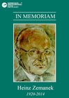 Buchcover In Memoriam Heinz Zemanek