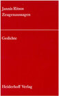 Buchcover Zeugenaussagen