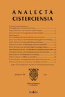 Buchcover Analecta Cisterciensia 65 (2015)
