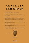 Buchcover Analecta Cisterciensia 69 (2019)
