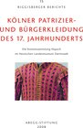 Buchcover Kölner Patrizier- und Bürgerkleidung des 17. Jahrhunderts