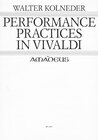 Buchcover Performance Practices in Vivaldi