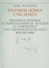 Buchcover Weinreb hören und sehen