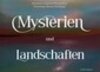Buchcover Mysterien und Landschaften