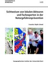 Buchcover Sichtweisen von lokalen Akteuren und Fachexperten in der Naturgefahrenprävention