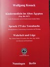 Buchcover Kindermedizin im Alten Aegypten - Spruch 175 des Totenbuchs - Wahrheit und Lüge