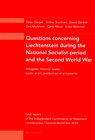 Buchcover Questions concerning Liechtenstein during the National Socialist period and the Second World War