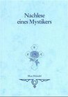 Buchcover Nachlese eines Mystikers