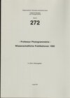 Buchcover Professur Photogrammetrie. Wissenschaftliche Publikationen