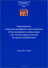 Buchcover Determination of thermal stratification and turbulence of the atmospheric surface layer over various types of terrain by