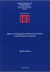 Buchcover Effects of Geographic Information Quality on Soil Erosion Prediction