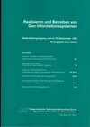 Buchcover Realisieren und Betreiben von Geo-Informationssystemen. Weiterbildungstagung vom 9./10.9.93