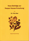 Buchcover Neue Beiträge zur Kaspar Hauser-Forschung