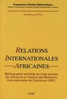 Buchcover Relations internationales africaines