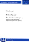 Buchcover Unterscheiden
