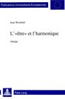 Buchcover L'«être» et l'harmonique