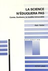 Buchcover La science n'éduquera pas