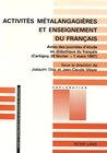 Buchcover Activités métalangagières et enseignement du français