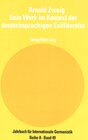 Buchcover Arnold Zweig- Sein Werk im Kontext der deutschsprachigen Exilliteratur