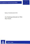 Buchcover Zur Freiheitsproblematik im Werk Max Frischs